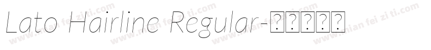 Lato Hairline Regular字体转换